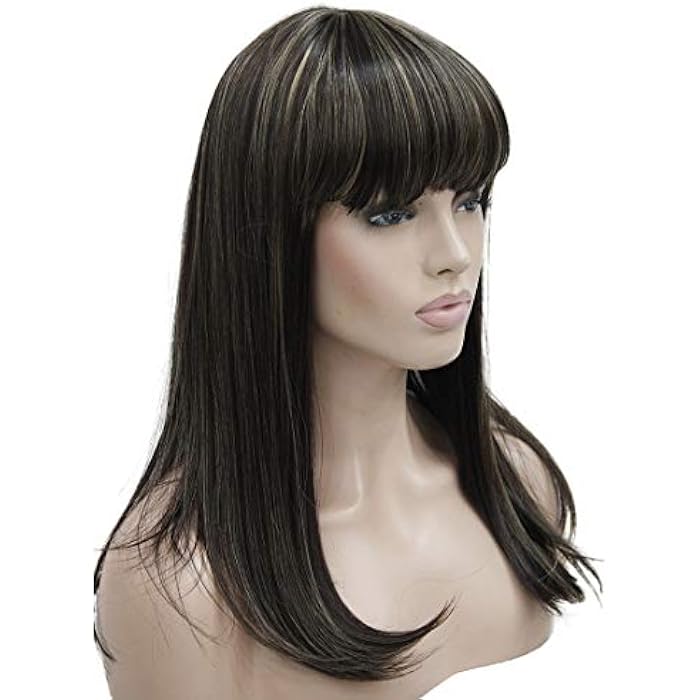 DILLARDS Lydell 14 Long Straight Wig Soft Heat Fiber Hair Cute Neat Bang Under Shoulder Full Wig (6Tt24B) - Image 3